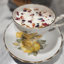 Load image into Gallery viewer, Tea Cup Candle Soy Wax Getaway Herbal Candle Gift for Mom, Gift for Sister, Teacher, Grandma, Nana, Engagement, Bridal, Best Friend,