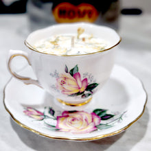 Load image into Gallery viewer, Tea Cup Candle Soy Wax Winter Forest Herbal Candle Gift for Mom, Gift for Sister, Teacher, Grandma, Nana, Engagement, Bridal, Best Friend,