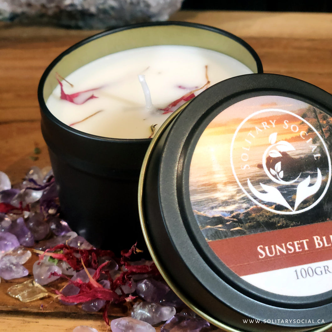 Sunset Bliss Herbal Candle - 500g Soy Wax