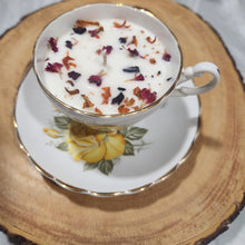 Load image into Gallery viewer, Tea Cup Candle Soy Wax Getaway Herbal Candle Gift for Mom, Gift for Sister, Teacher, Grandma, Nana, Engagement, Bridal, Best Friend,

