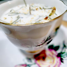 Load image into Gallery viewer, Tea Cup Candle Soy Wax Winter Forest Herbal Candle Gift for Mom, Gift for Sister, Teacher, Grandma, Nana, Engagement, Bridal, Best Friend,
