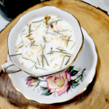 Load image into Gallery viewer, Tea Cup Candle Soy Wax Winter Forest Herbal Candle Gift for Mom, Gift for Sister, Teacher, Grandma, Nana, Engagement, Bridal, Best Friend,
