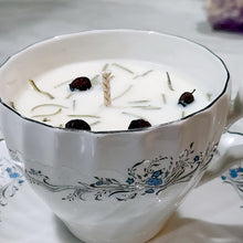 Load image into Gallery viewer, Tea Cup Candle Soy Wax Berry Good Herbal Candle Gift for Mom, Gift for Sister, Teacher, Grandma, Nana, Engagement, Bridal, Best Friend,
