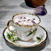 Load image into Gallery viewer, Tea Cup Candle Soy Wax Sunset Bliss  Herbal Candle Gift for Mom, Gift for Sister, Teacher, Grandma, Nana, Engagement, Bridal, Best Friend,
