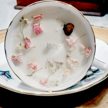 Load image into Gallery viewer, Tea Cup Candle Soy Wax Cherry Blossom Herbal Candle Gift for Mom, Gift for Sister, Teacher, Grandma, Nana, Engagement, Bridal, Best Friend,
