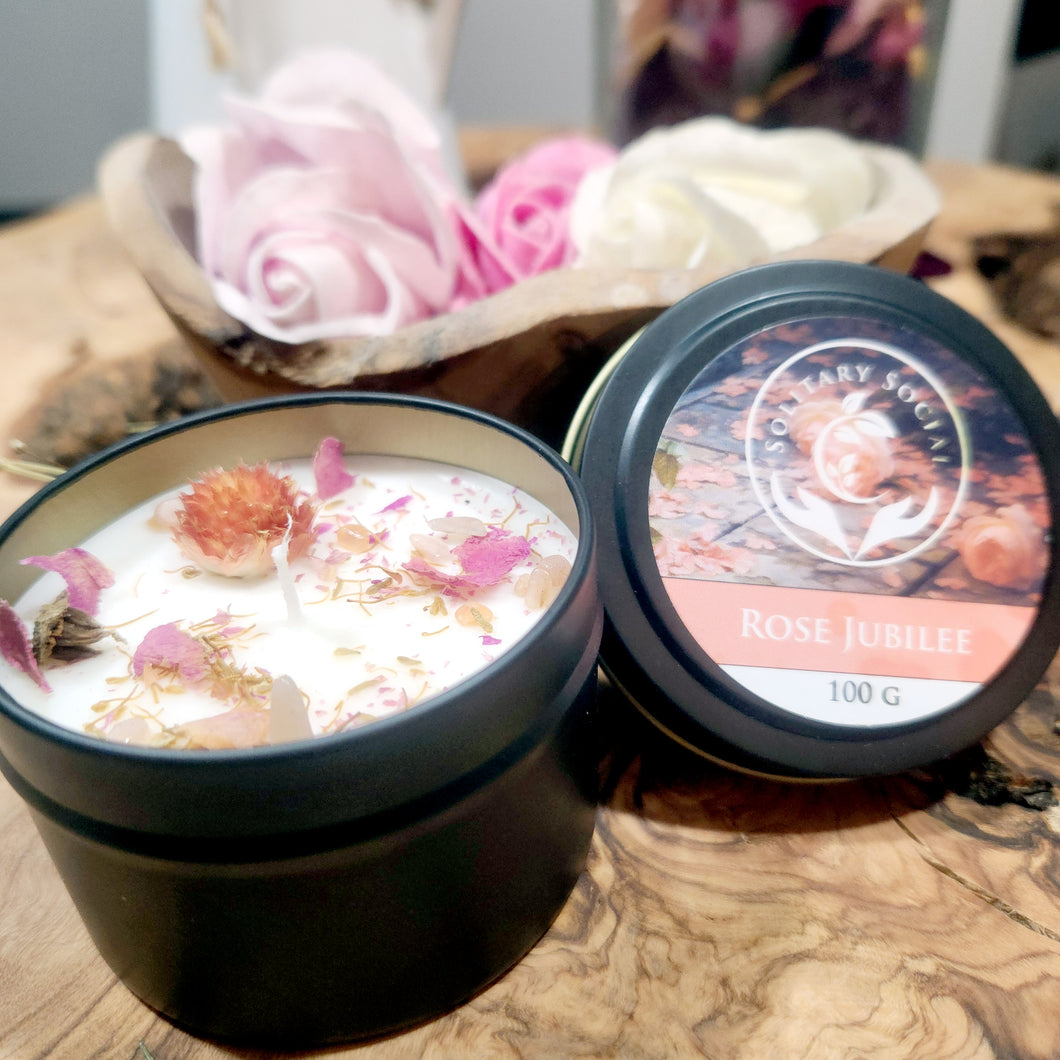 Rose Jubilee Herbal Candle - Soy Wax