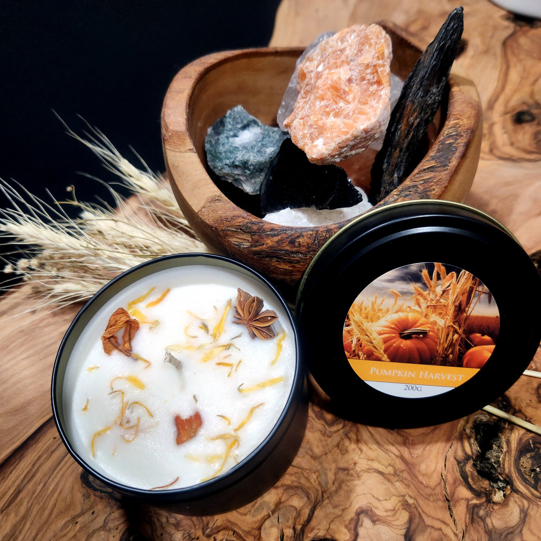 Pumpkin Harvest  Herbal Candle - 100% Soy Wax