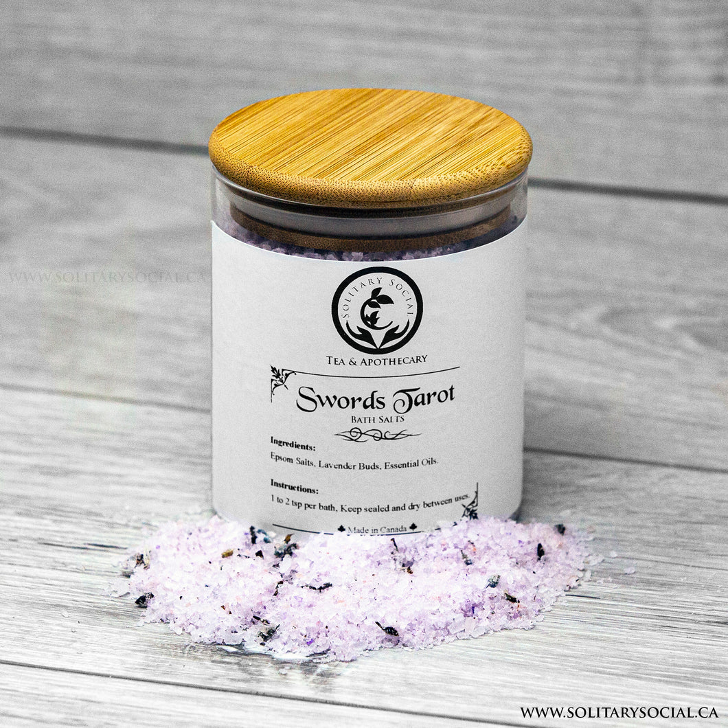 Swords Tarot Relaxation Lavender Buds & Bath Salts